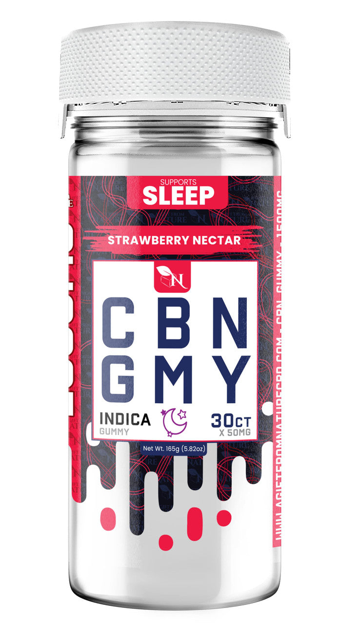 CBN GUMMIES - FOR SLEEP - 30CT Strawberry Nectar 1500mg – INDICA
