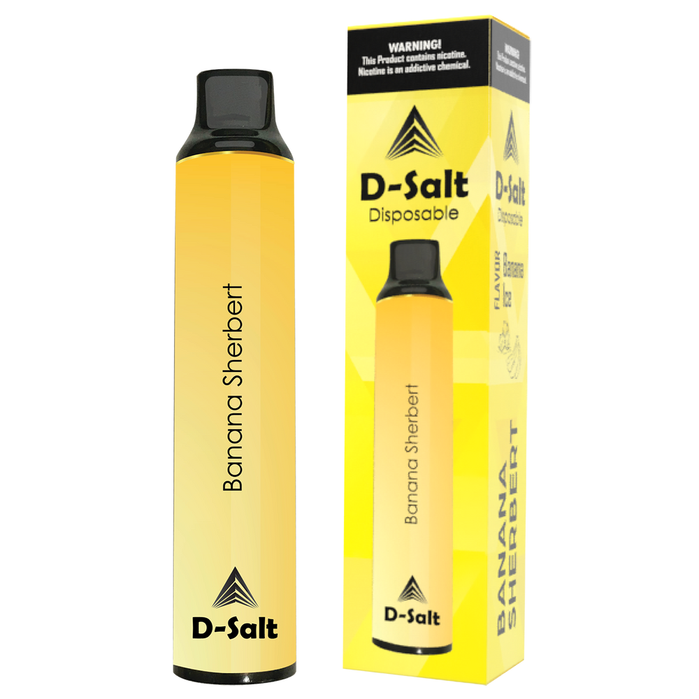 D-SALT DISPOSABLE - Banana Sherbert 1500 PUFFS - HYBRID