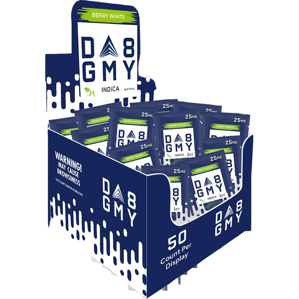 DELTA 8 GUMMIES Single Package - 50CT Berry White 25mg - INDICA