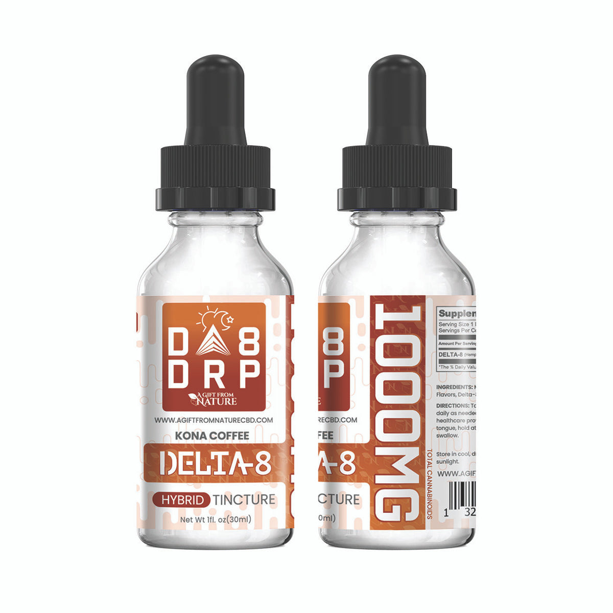 DELTA 8 TINCTURE - 30ML Kona Coffee - 1000MG - HYBRID