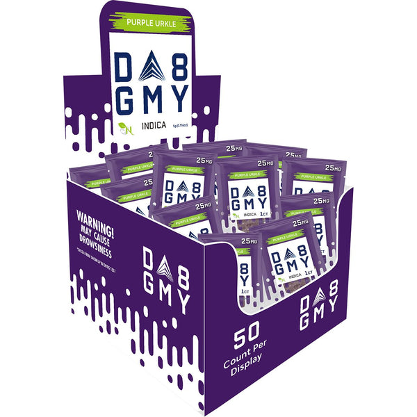DELTA 8 GUMMIES Single Package - 50CT Purple Urkle 25mg - INDICA