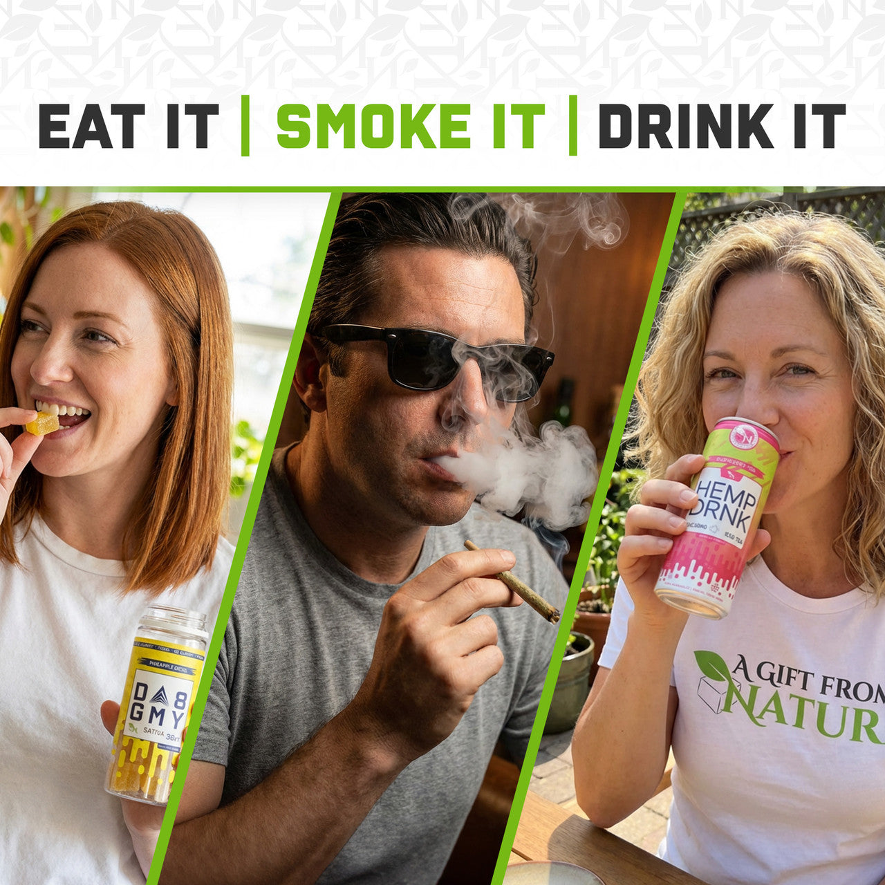 Delta 8 and 9 Eat Smoke Drink bundle