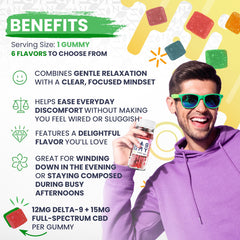 DELTA 9 GUMMIES HYBRID - 30 Count Grape Apple Benefits