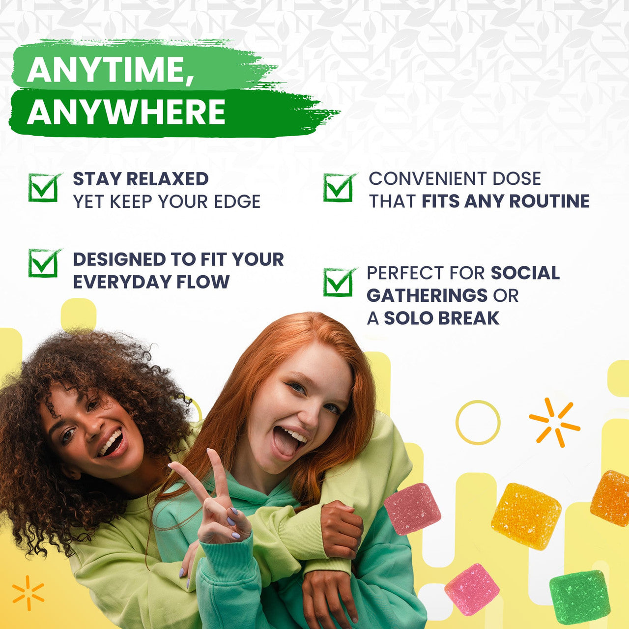 DELTA 9 GUMMIES HYBRID - 30 Count Orange Raspberry Benefits 2