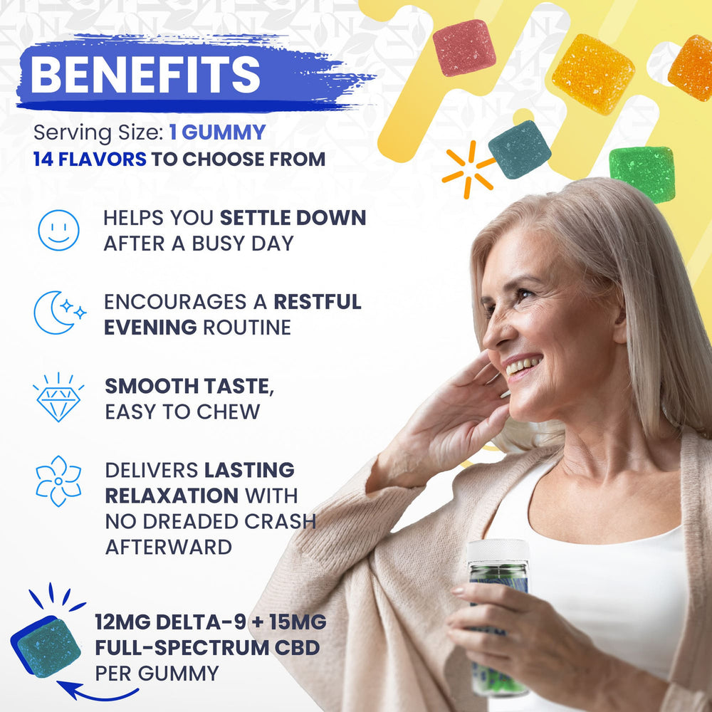 DELTA 9 GUMMIES 30 Count  Big Apple INDICA Benefits