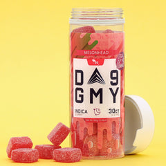 DELTA 9 GUMMIES 30 Count Melonhead INDICA Real Product Picture