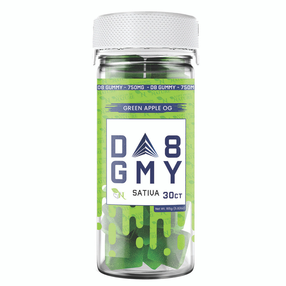 DELTA 8 GUMMIES - 30CT Green Apple OG 750mg  – SATIVA