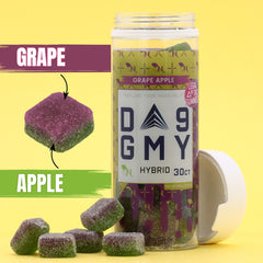 DELTA 9 GUMMIES HYBRID - 30CT Grape Apple 810mg (15mg ea.) Real Product Picture