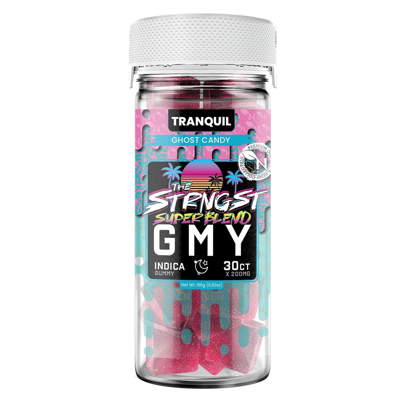 THE STRONGEST Gummy 3d mockup jar - 30CT Ghost Candy 6000mg