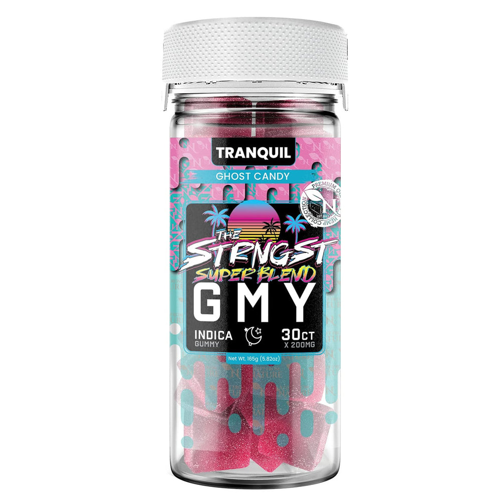 THE STRONGEST Gummy 3d mockup jar - 30CT Ghost Candy 6000mg