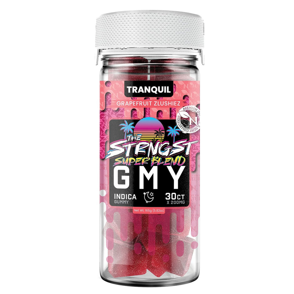 THE STRONGEST Gummy 3d mockup jar - 30CT Grapefruit Zlushiez 6000mg