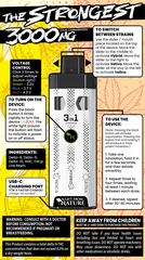 THE STRONGEST - CAKE/LEMON HEFTY - 3IN1 - 3000MG A Gift From Nature 3d mockup backside of package