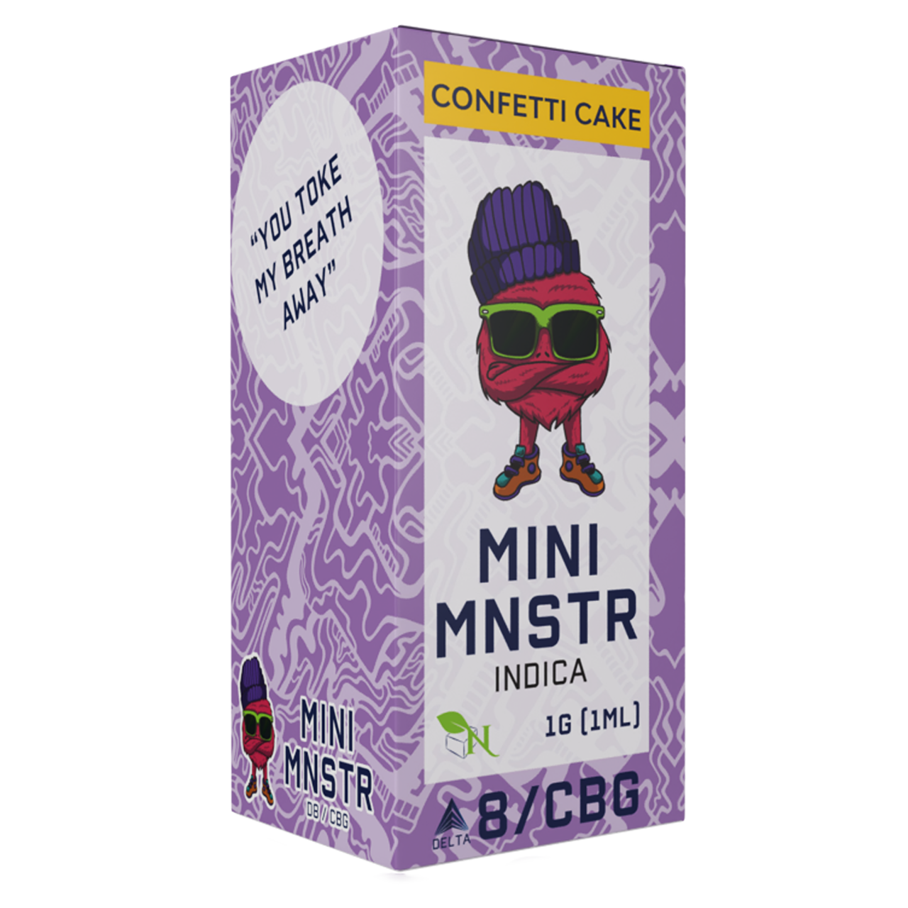 MINI MNSTR DISPOSABLE - CONFFETI CAKE - DELTA 8 / CBG - INDICA