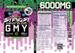 THE STRONGEST GUMMIES Single Package - 50CT - RASPBERRY SUNRISE - SATIVA