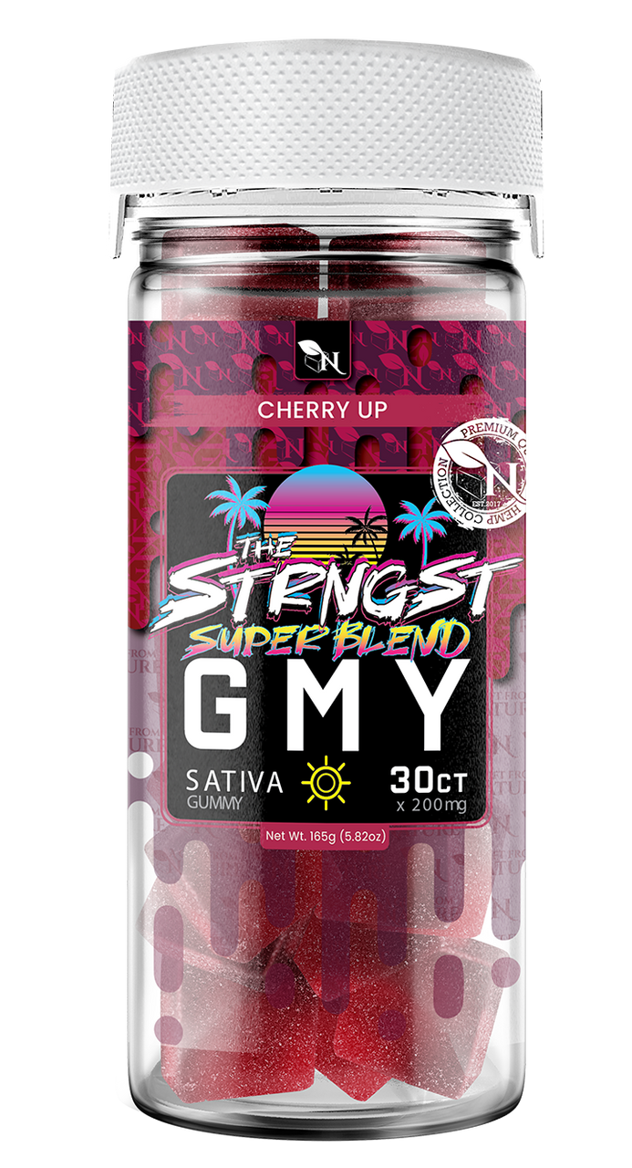 Cherry Flavored Strognest Gummies packaging