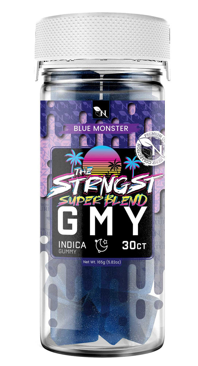 THE STRONGEST GMY - 30CT Blue Monster 6000mg (200mg ea.) - INDICA A Gift From Nature