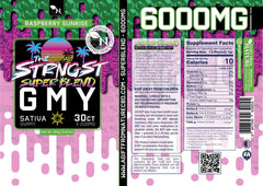THE STRONGEST GUMMIES Single Package - 50CT - RASPBERRY SUNRISE - SATIVA