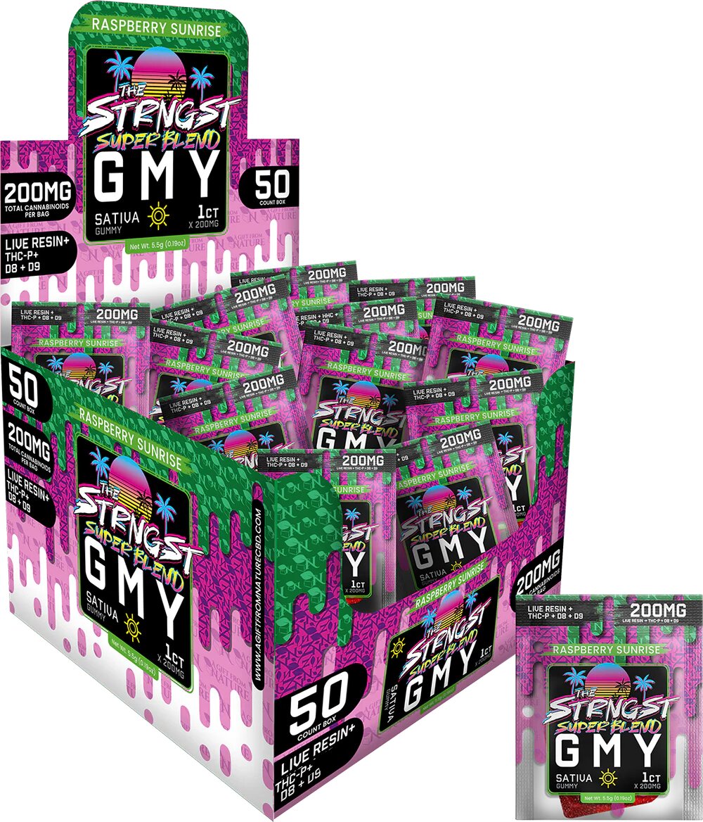 The STRONGEST Single Pcs - RASPBERRY - Sativa Gummies – A Gift
