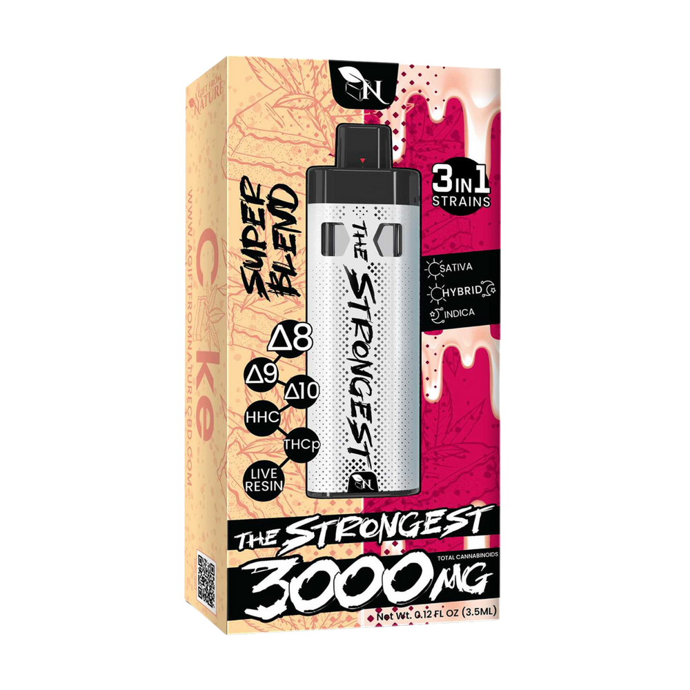 THE STRONGEST - CAKE/RED VELVET - 3IN1 - 3000MG A Gift From Nature 3d mokcup