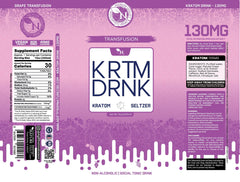Transfusion Grape Delta 9 Drink 4p single product picture 3d mockup of label