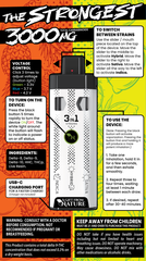 THE STRONGEST - LEMONADE/TROPIC THUNDER - 3IN1 - 3000MG A Gift From Nature 3d mokcup package backside