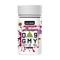Cherry Limeade Delta 9 Sour Gummies jar, 10 count, 30 mg Delta-9 THC + 20 mg CBG per gummy, Sativa Day Mode – A Gift From Nature