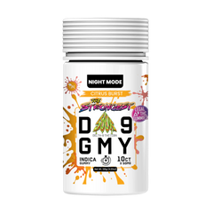 Citrus Burst Delta 9 Sour Gummies jar, 10 count, 30 mg Delta-9 THC + 20 mg CBN per gummy, Indica Night Mode – A Gift From Nature