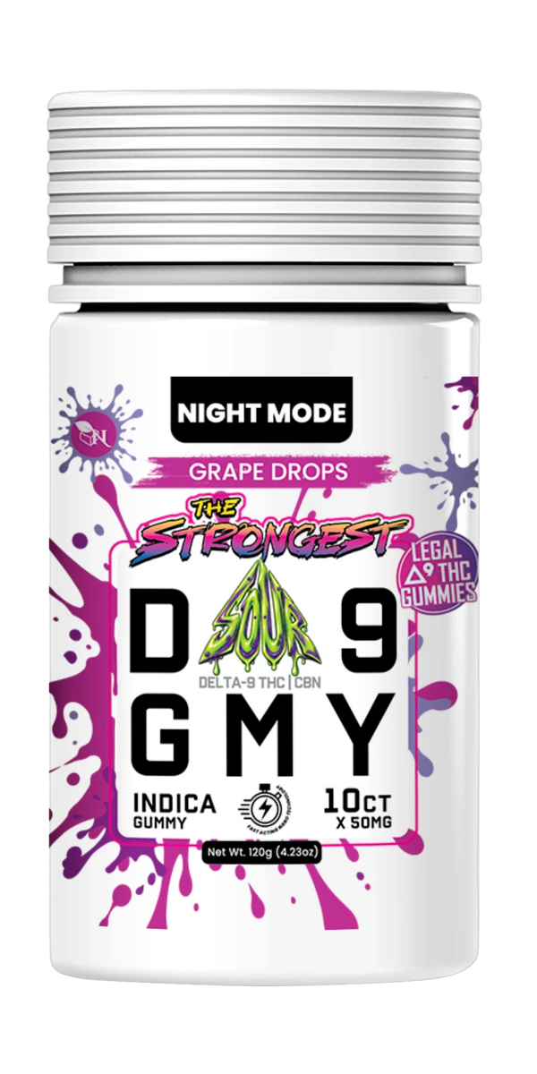 Grape Drops Sour GMY jar, Night Mode