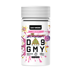 Lime Rita Delta 9 Sour Gummies jar, 10 count, 30 mg Delta-9 THC + 20 mg CBG per gummy, Sativa Day Mode – A Gift From Nature