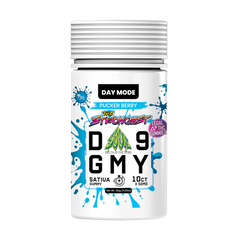 Pucker Berry Delta 9 Sour Gummies jar, 10 count, 30 mg Delta-9 THC + 20 mg CBG per gummy, Sativa Day Mode – A Gift From Nature